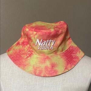Natty Vodka yellow & pink Tie-Dye Bucket Hat